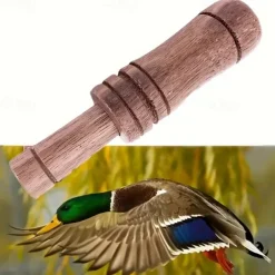 Wooden Wild Duck Hunting Whistle - Realistic Simulated Sound Effect, Durable Wooden Construction, Outdoor Hunting Accessories for Goose Hunting and More