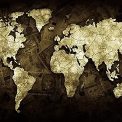 World Map Prints Wall Art Modern Picture Home Decor Wall Hanging Gift Rolled Canvas Unframed Unstretched