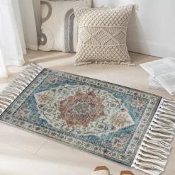 Woven Bohemian Mandala Doormat Kitchen Mat Floor Mat Non-Slip Area Rug Oil Proof Rug Indoor Outdoor Mat Bedroom Decor Bathroom Mat Entrance Rug