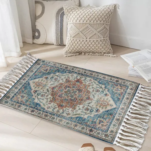 Woven Bohemian Mandala Doormat Kitchen Mat Floor Mat Non-Slip Area Rug Oil Proof Rug Indoor Outdoor Mat Bedroom Decor Bathroom Mat Entrance Rug