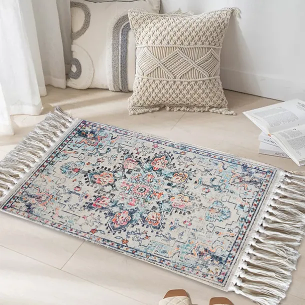 Woven Bohemian Mandala Doormat Kitchen Mat Floor Mat Non-Slip Area Rug Oil Proof Rug Indoor Outdoor Mat Bedroom Decor Bathroom Mat Entrance Rug