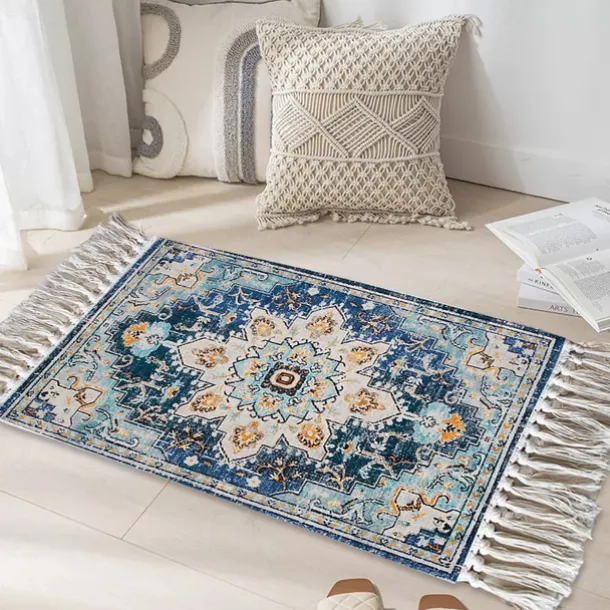 Woven Bohemian Mandala Doormat Kitchen Mat Floor Mat Non-Slip Area Rug Oil Proof Rug Indoor Outdoor Mat Bedroom Decor Bathroom Mat Entrance Rug