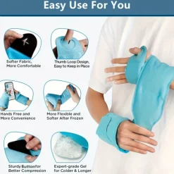 Wrist Gel Ice Pack, Reusable Cold Packs, Hot And Cold Compress for Home, Sports, And Outdoor Activities.