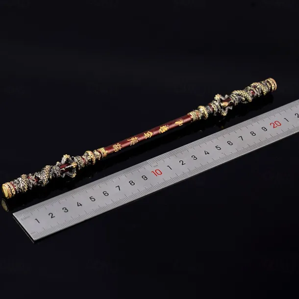 Wukong Zinc Alloy Figurine - Monkey King Great Sage Equal to Heaven Golden Cudgel 22CM Metal Ruyi Jingu Bang Staff - Great Sage Equal to Heaven Game Collectible