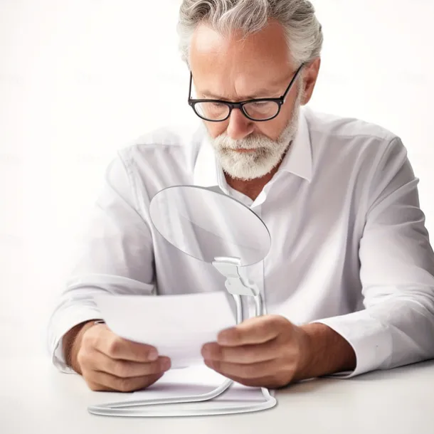 3X Magnifying Glass 110mm, Hands-Free Adjustable Neckwear for Seniors, Ideal for Reading, Sewing, Crafting, Cross Stitch - No Battery Required, Magnifying Glass for Reading