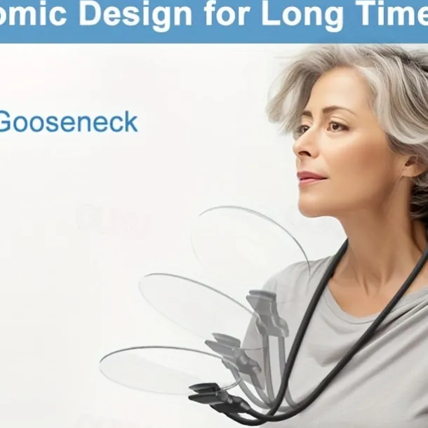 3X Magnifying Glass 110mm, Hands-Free Adjustable Neckwear for Seniors, Ideal for Reading, Sewing, Crafting, Cross Stitch - No Battery Required, Magnifying Glass for Reading