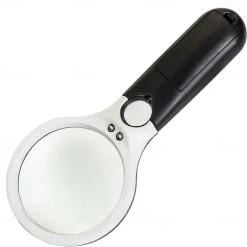3X 45X Lenses Magnifier 3 LED Light Handheld Reading Magnifying Glass Lens Jewelry Watch Loupe Reading Lens Magnification Aid,Reading Magnifier For The Elderly