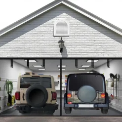 16x7FT/8x7FT Garage Screen Door Magnetic Garage Door Screen Magnetic Closure Fiberglass Garage Screen Doors for 2 Car Garage Pull Down for Patio, Porch, Window to Keep Bugs Out