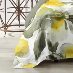 Yellow Floral 3-Piece Duvet Set for Summer Soft Skin Friendly Long Lasting 1 Duvet Cover 2 Pillowcases