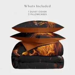 Yin-Yang Animals Duvet Cover Set 100% Cotton Soft and Breathable Bedding Set with Unique Yin-Yang Animal Print Stylish and Cozy Perfect for Bedroom Decor Easy Care Machine Washable