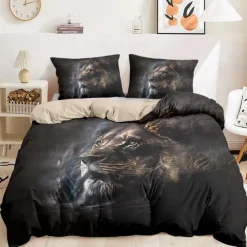 Yin-Yang Animals Duvet Cover Set 100% Cotton Soft and Breathable Bedding Set with Unique Yin-Yang Animal Print Stylish and Cozy Perfect for Bedroom Decor Easy Care Machine Washable