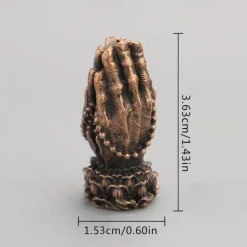 Zinc Alloy Vertical Two Hands Sculpture, West Pray Bless Furnishing Articles, Inspirational Christian Gifts, Bible Verses Decor, Keepsake, Prayer Room Decor for Home Office