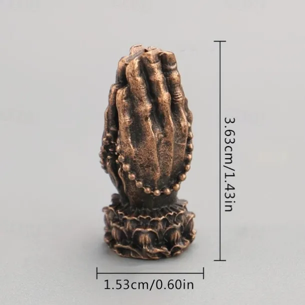 Zinc Alloy Vertical Two Hands Sculpture, West Pray Bless Furnishing Articles, Inspirational Christian Gifts, Bible Verses Decor, Keepsake, Prayer Room Decor for Home Office