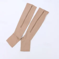 Zipper Compression Socks Open Toe Toeless Compression Socks for Women and Men(1 Pair)