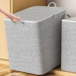 Zipper Storage Bag Clothes Quilt Large Capacity Storage Bag Moving Living Room Bedroom Quilt Finishing Storage Basket