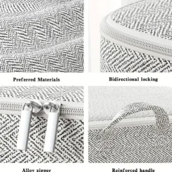 Zipper Storage Bag Clothes Quilt Large Capacity Storage Bag Moving Living Room Bedroom Quilt Finishing Storage Basket