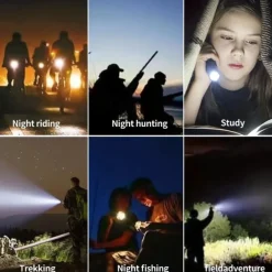 Zoomable Tactical Flashlight, Portable Handheld Flash Light, 1000 High Lumens, USB-C Rechargeable, Emergencies Power Bank, 4 Modes (SOS & Strobe), Waterproof LED Flashlight for Camping